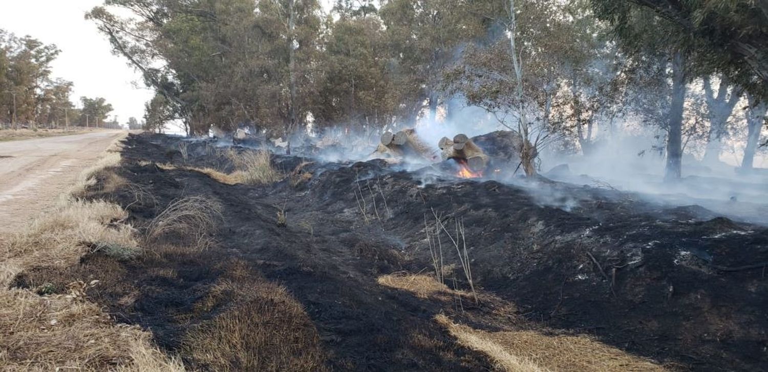 Bomberos de Florentino Ameghino tuvieron que ir dos veces en un día a apagar un incendio en una estancia