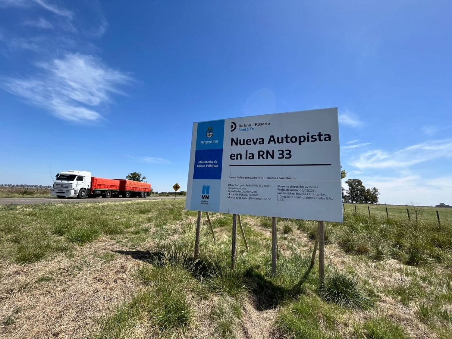 Vialidad Nacional licita la Autopista 33 entre San Eduardo y Murphy