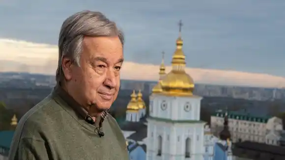 ¡TRAS HABLAR CON PUTIN! Secretario de la ONU llega a Kiev para reunirse con Zelenski