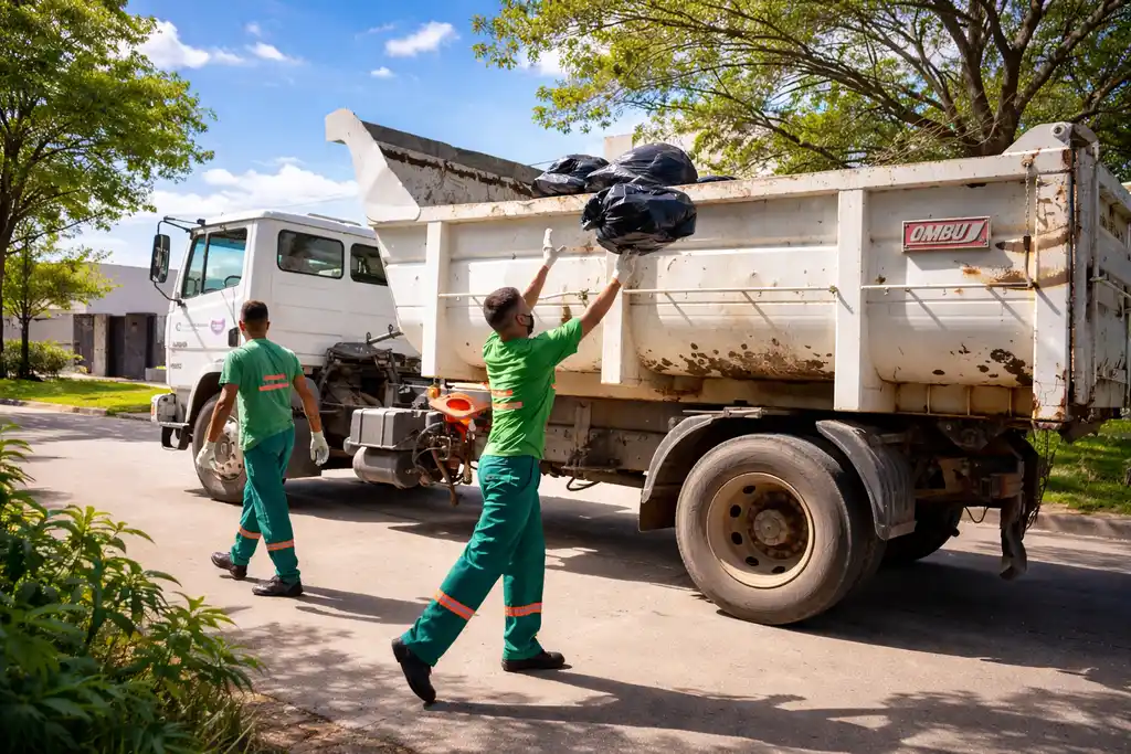 Recolección de residuos de patio en el sector 1