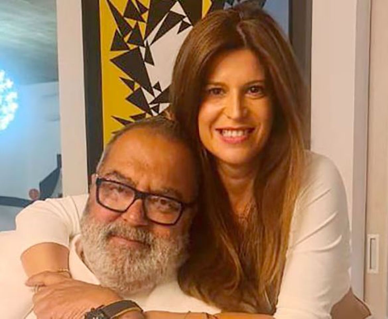 Elba Marcovecchio y Jorge Lanata
En horas de la mañan