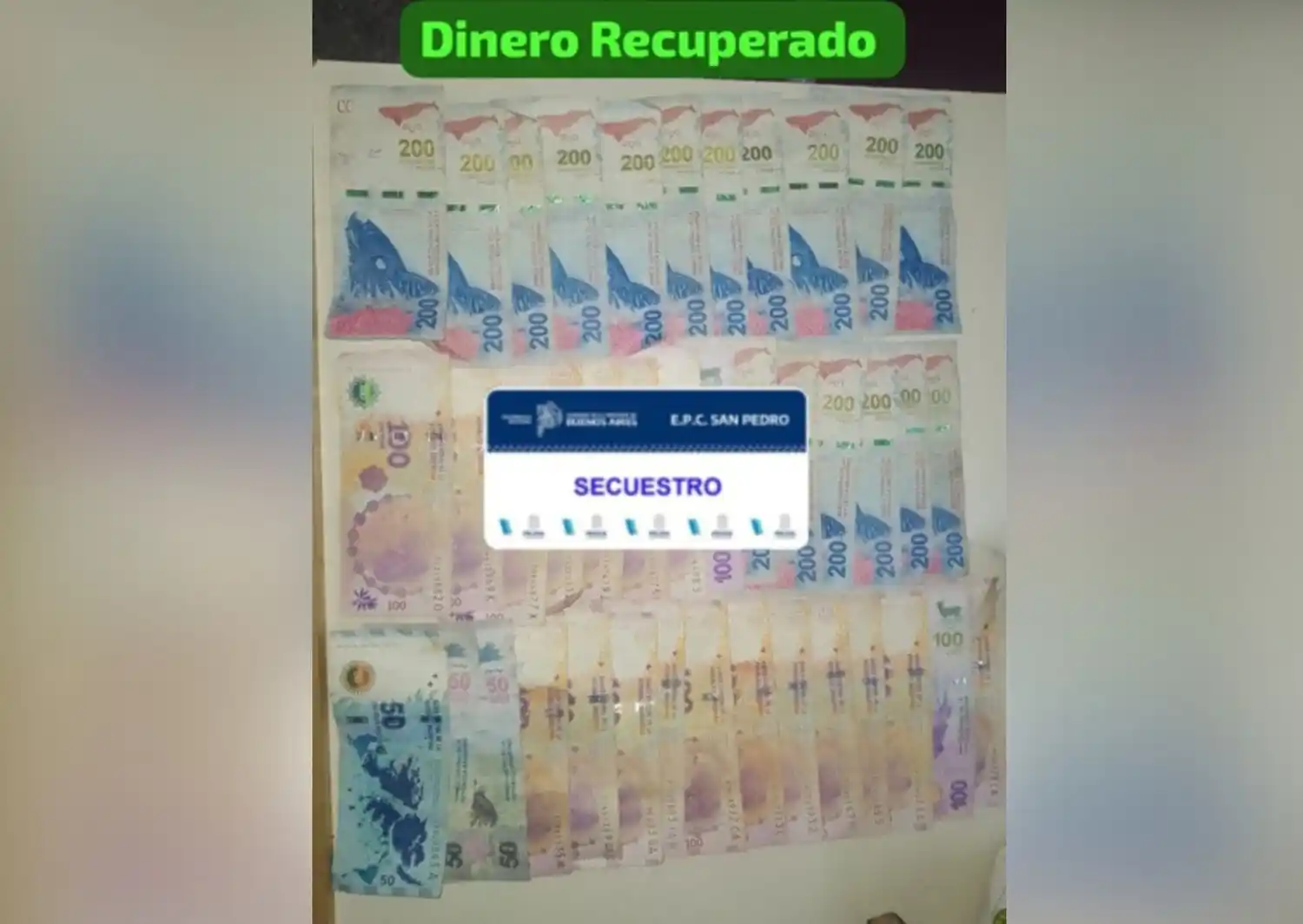 Dinero recuperado