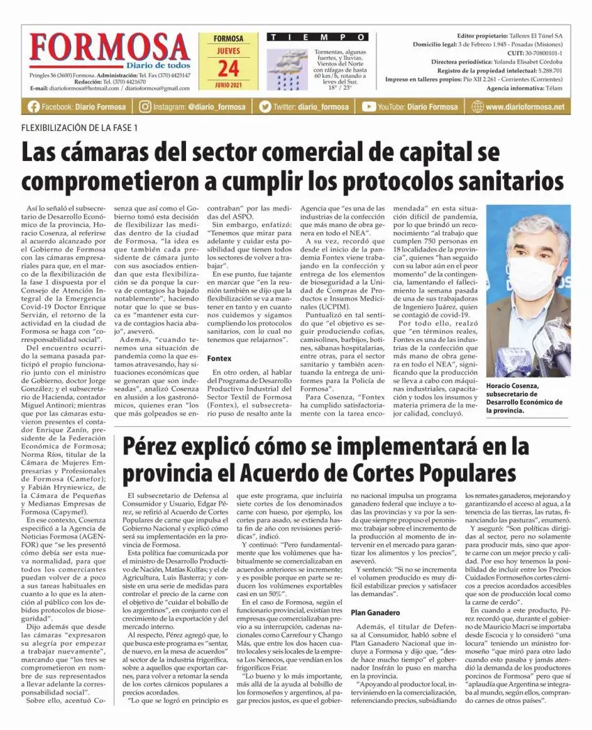 Tapa y Contratapa 24 de junio de 2021
