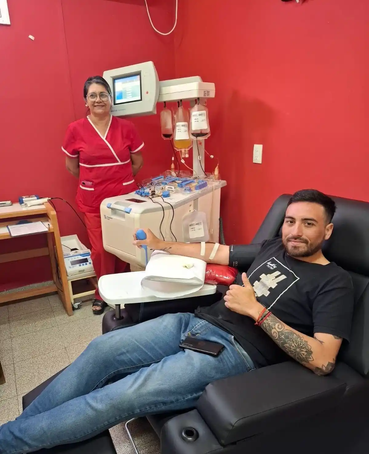 Segunda jornada de donación de plaquetas
por aféresis en el Hospital de Las Lomitas