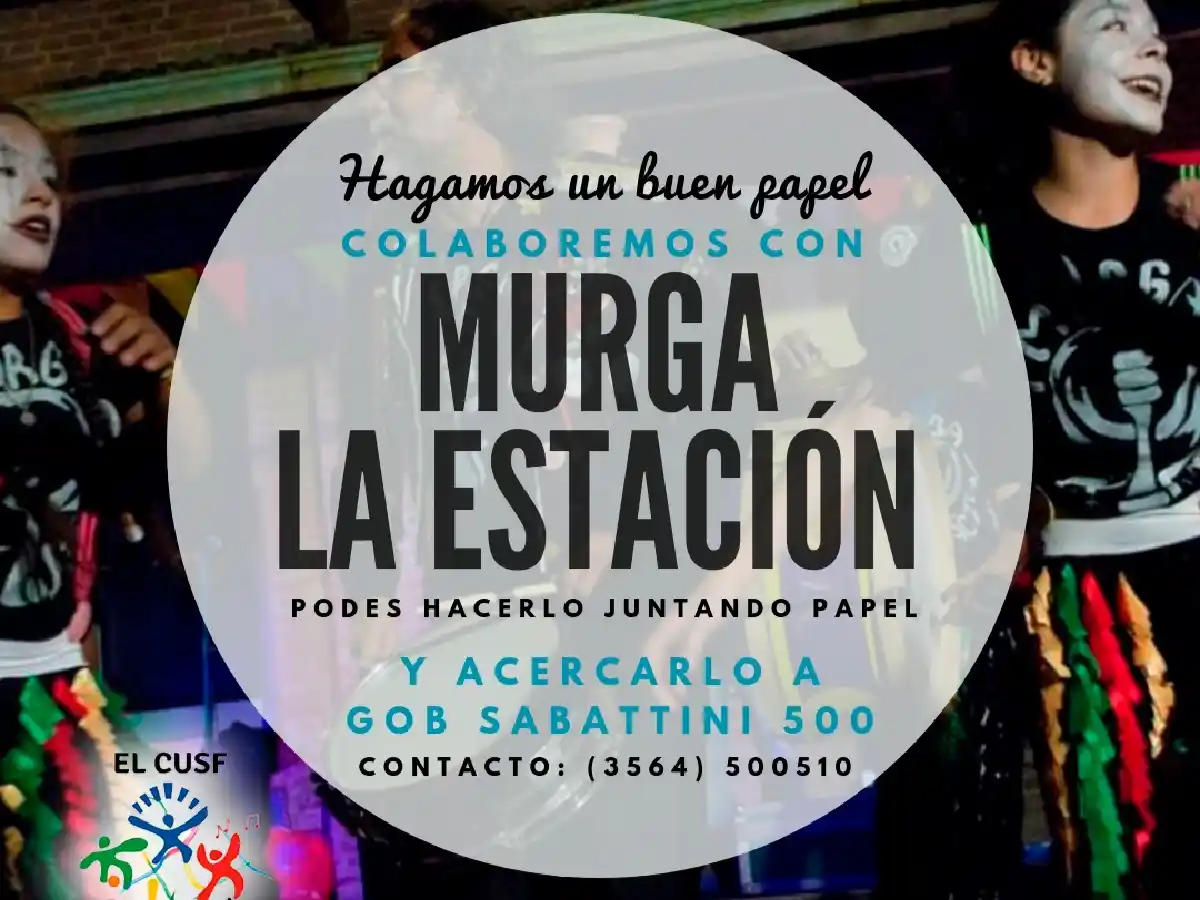 Alumnos del Cusf recolectan papel para ayudar a la murga La Estación