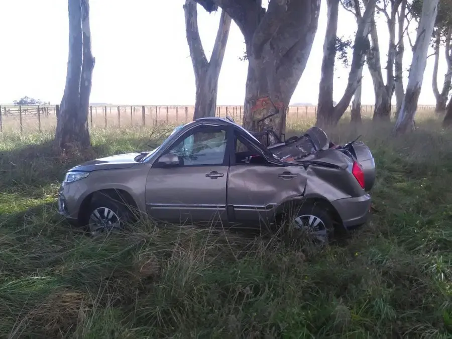 Susto para una familia en ruta 88