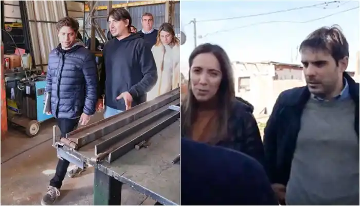 Con pocas horas de diferencia, Kicillof y Vidal estuvieron de campaña en San Nicolás