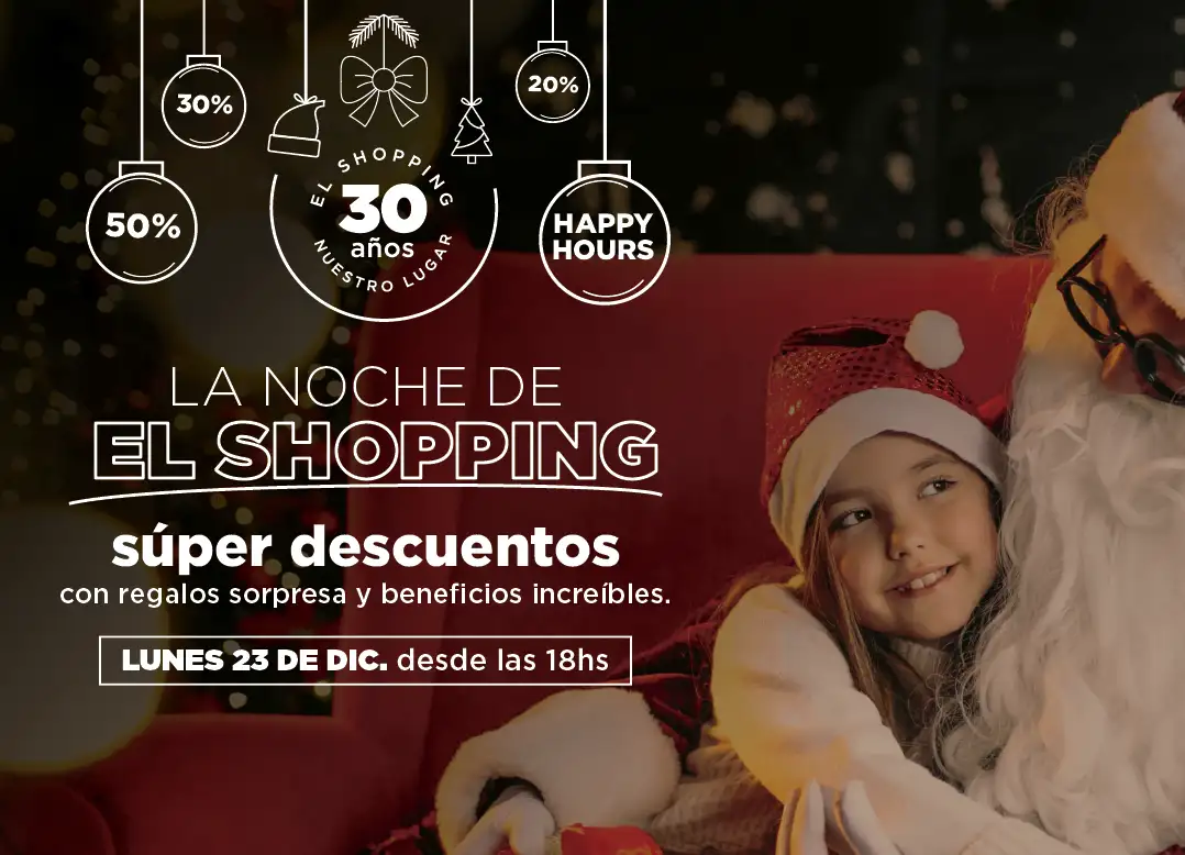 Desde las 14:00 estará Papá Noel y desde las 18:00 comienzan las promociones y sorpresas.