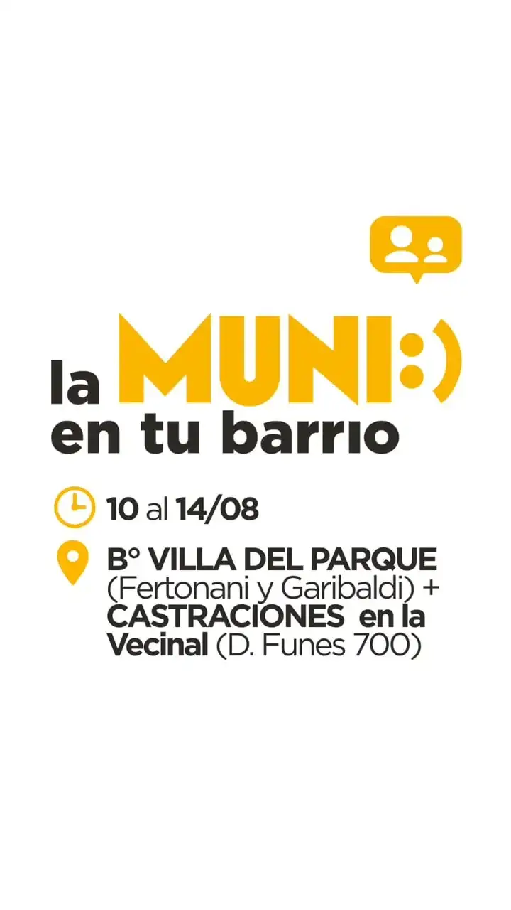 la muni en tu barrio llega al villa del parque