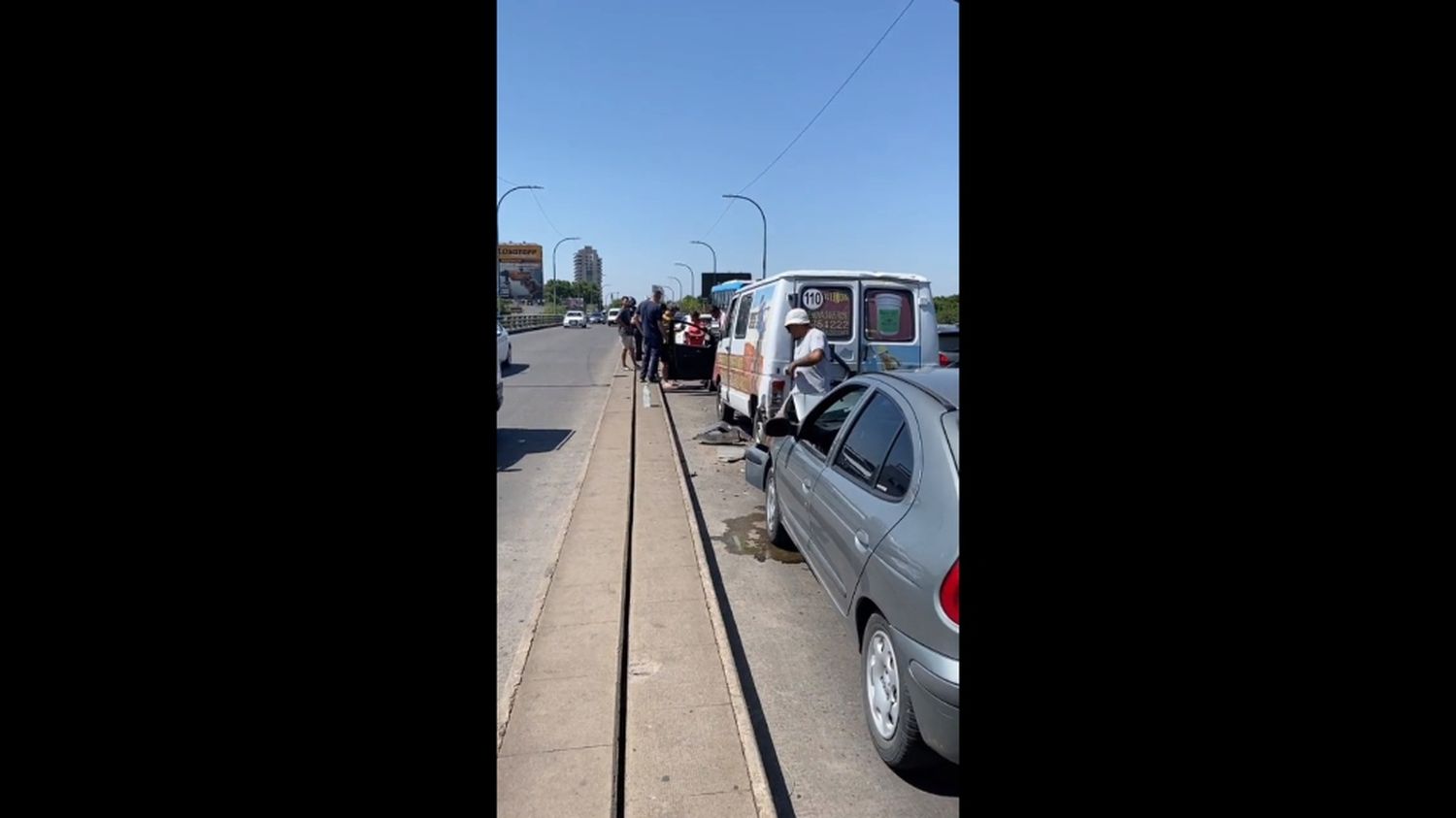 Choque múltiple en el Viaducto Avellaneda