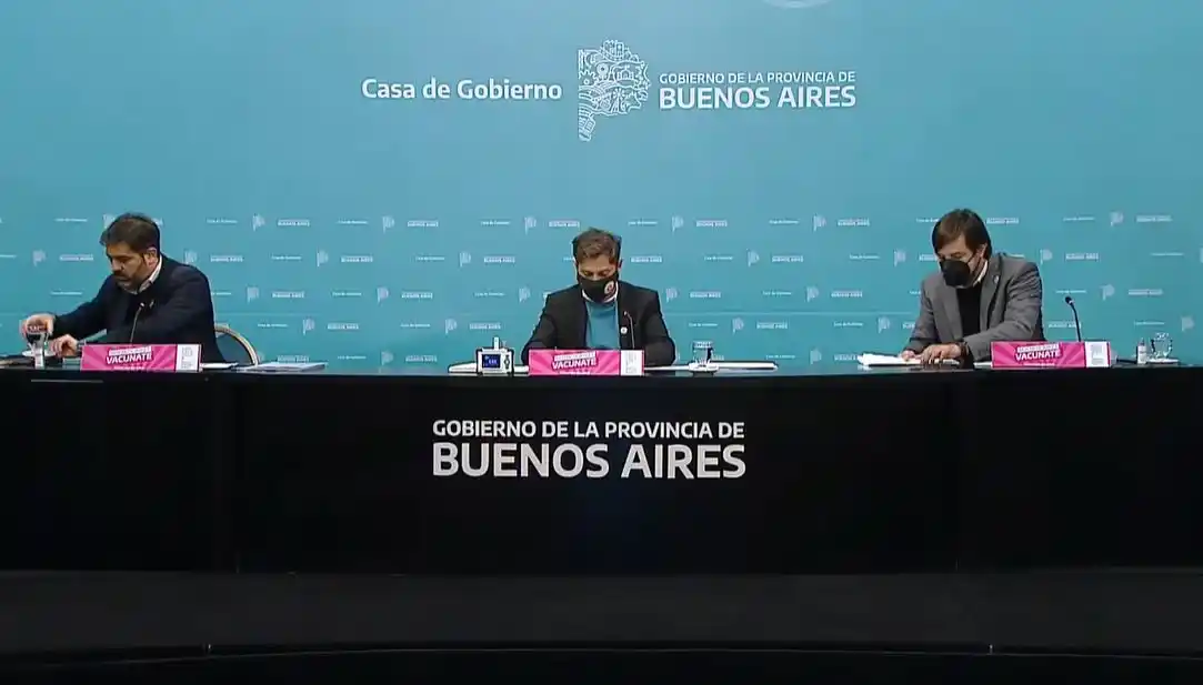 Kicillof: Sin municipios en Fase 2, comienza la vacunación de adolescentes y se viene "el agosto de las segundas dosis"