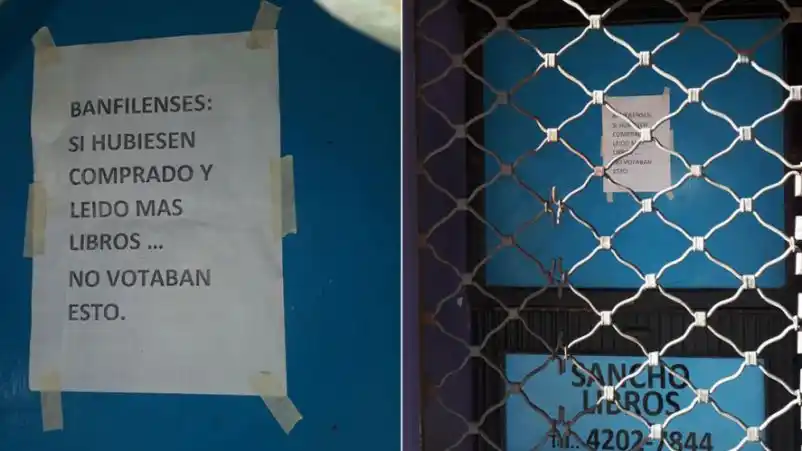 El particular mensaje del dueño de una librería que cerró: "Banfilenses: si hubieran comprado y leído más libros, no votaban esto"