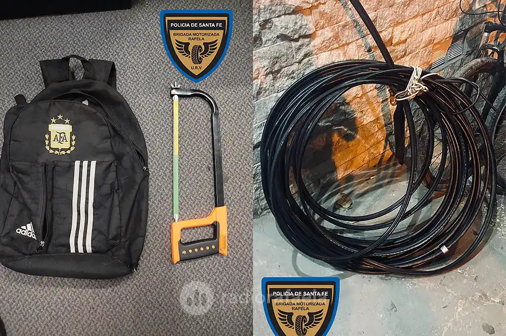 Los agarraron durante la noche con una sierrita y cables robados: pase directo a la comisaría