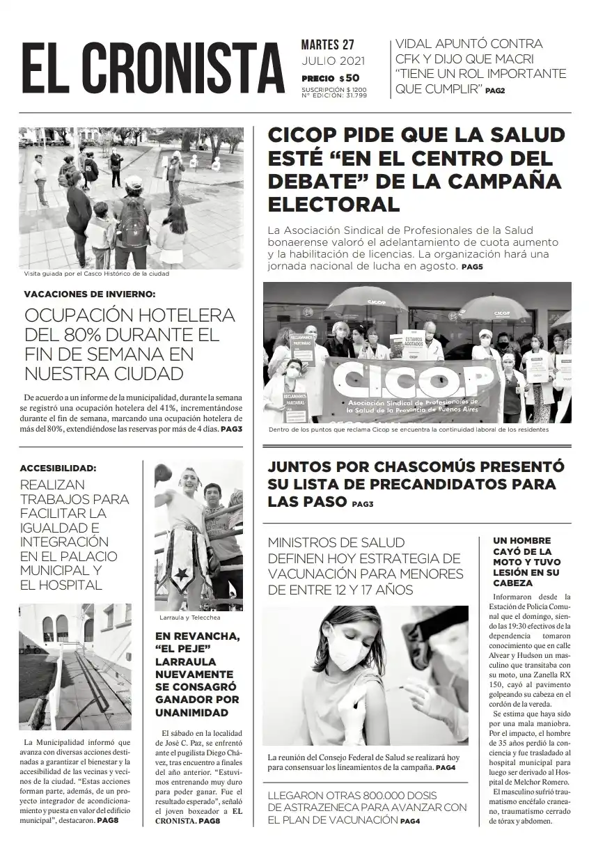 TAPA 27 DE JULIO 2021