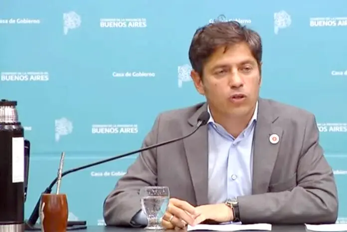 Axel Kicillof en conferencia de prensa.