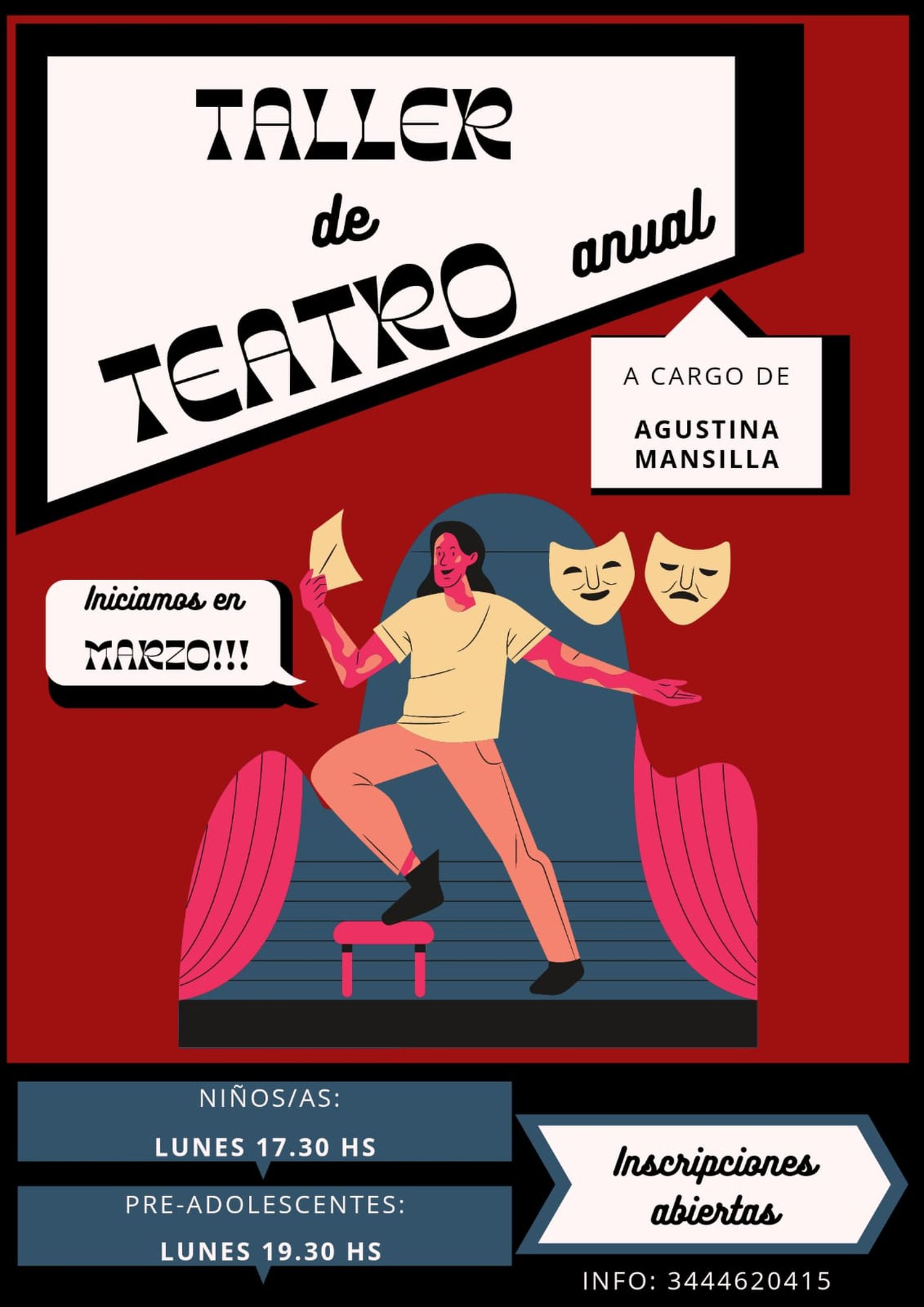 El Teatro Italia da inicio al Taller Anual de Teatro