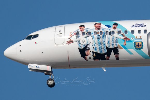 Flydubai reveals a special livery with Argentina’s National Soccer Team