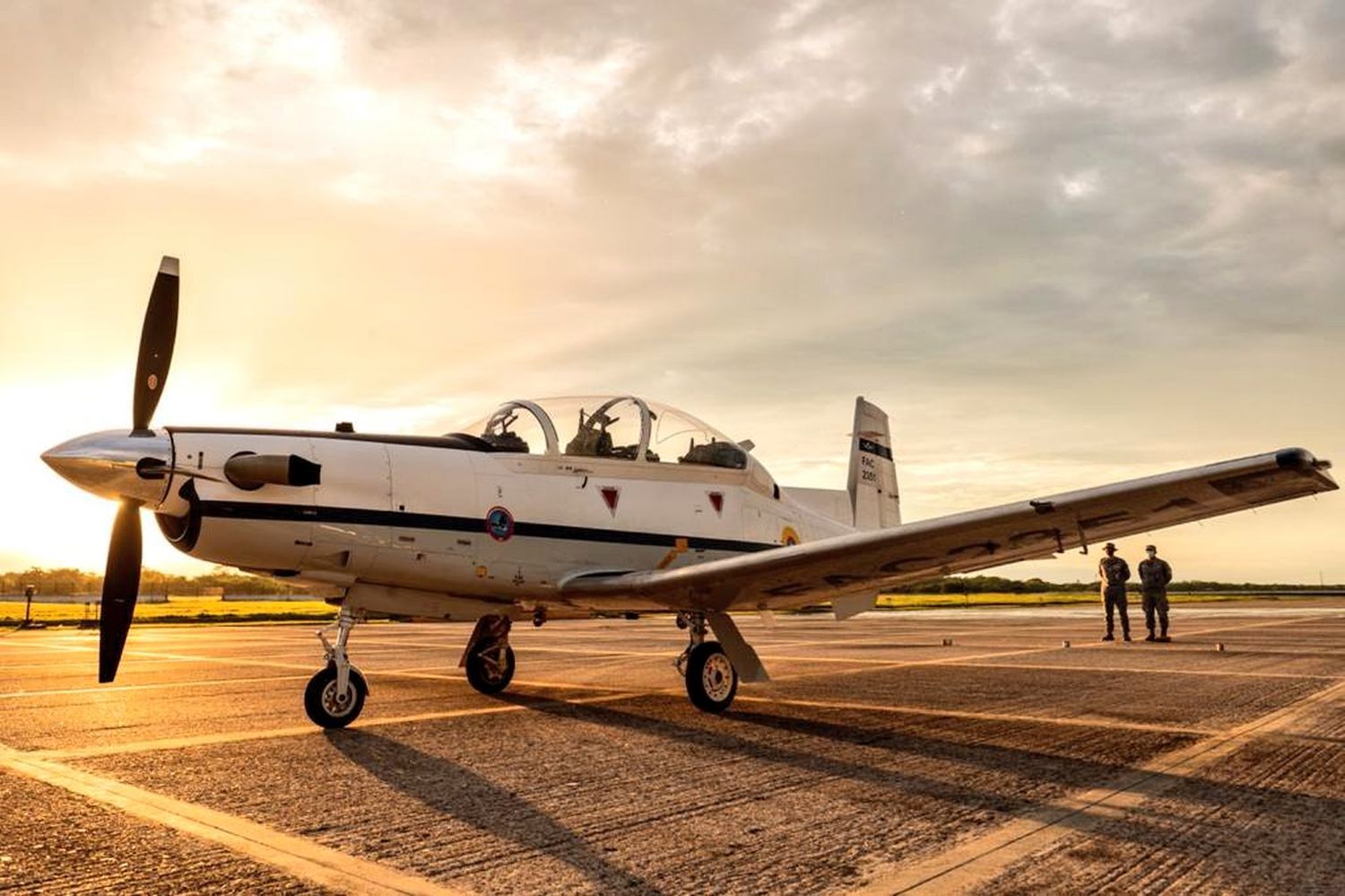 The Colombian Air Force received 2 new T-6C Texan II training aircraft