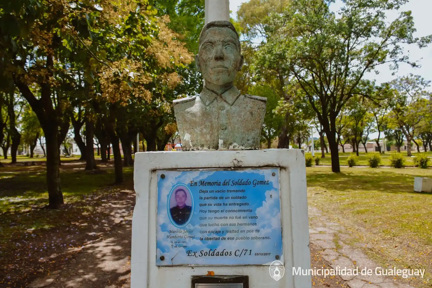 3 de Diciembre: Aniversario del fallecimiento del soldado Javier H. Gómez