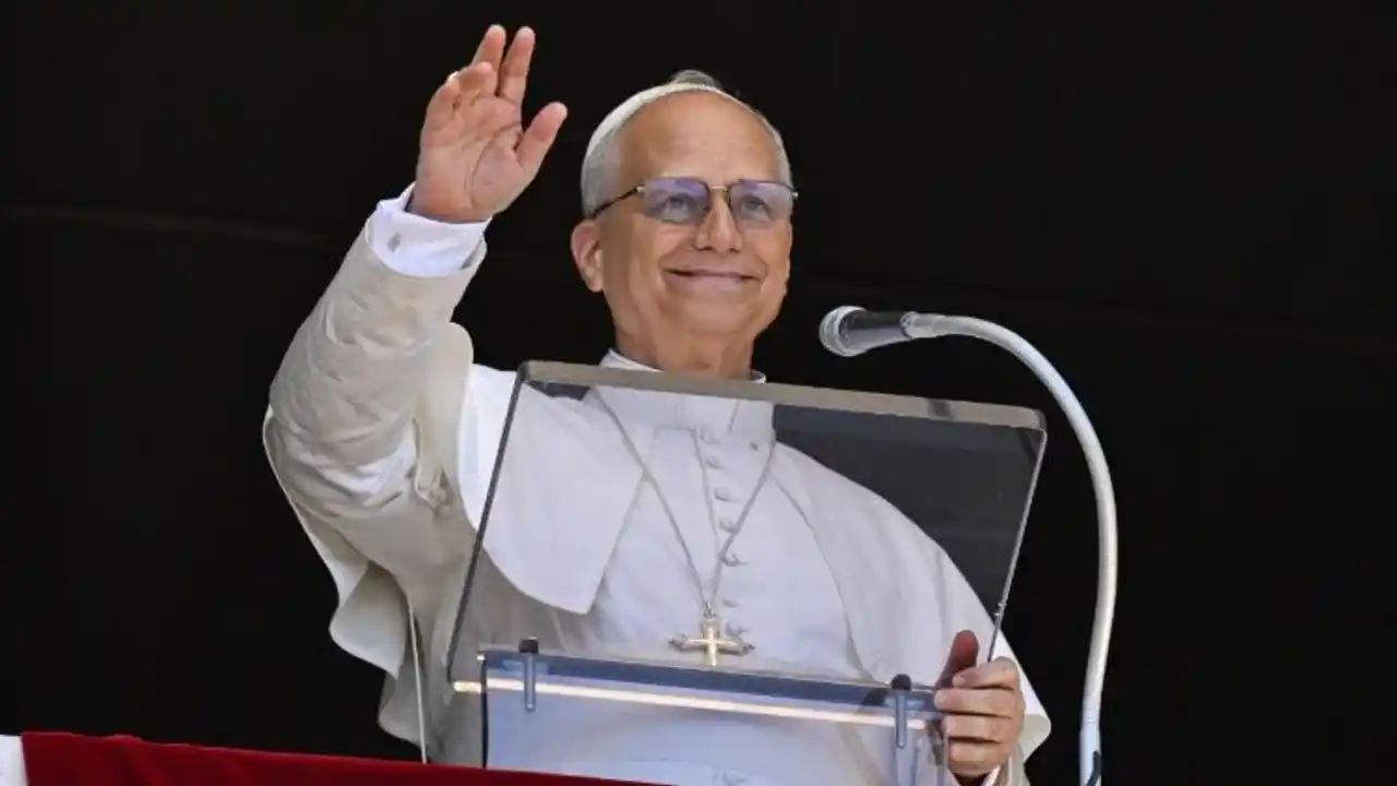 El Papa León XIV a la hora del Ángelus. (Foto: Vatican News) Agencia Noticias Argentinas