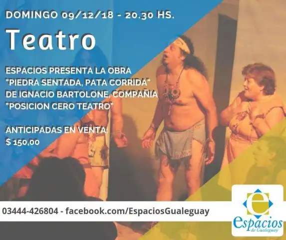 Se presentará la obra teatral "Piedra sentada, pata corrida"