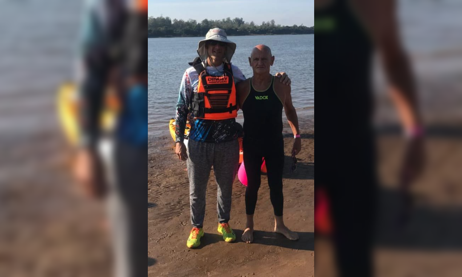 Aguas abiertas: Fernando Bennazar ganó en su categoría tras competir en el Río Uruguay