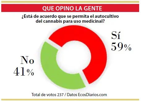 La mayoría está de acuerdo  que se permita el autocultivo  de cannabis para uso medicinal