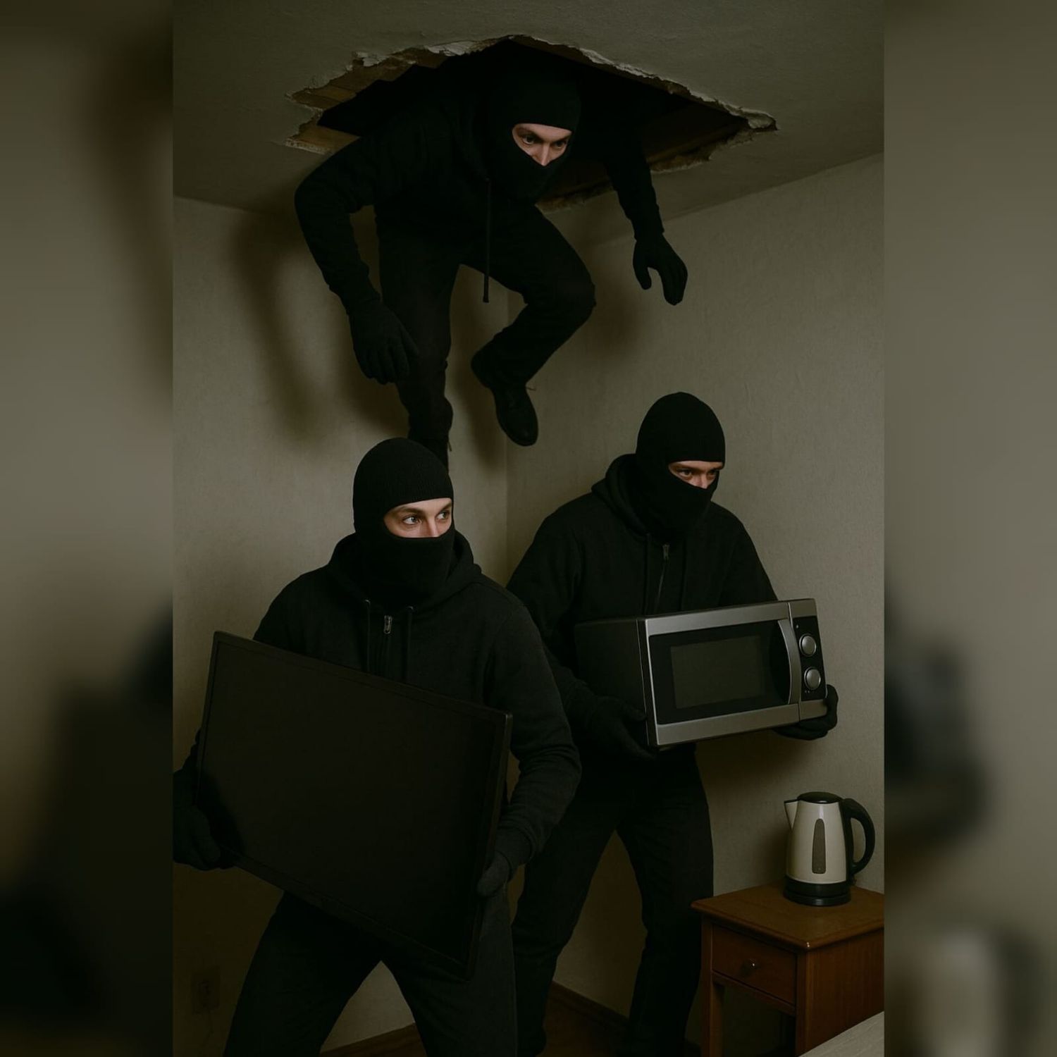Peritos policiales colectaron rastros en ambos inmuebles de calle 60 al 3300