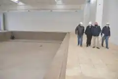 Lunghi supervisó el final de la construcción de las piletas del CEF 42 