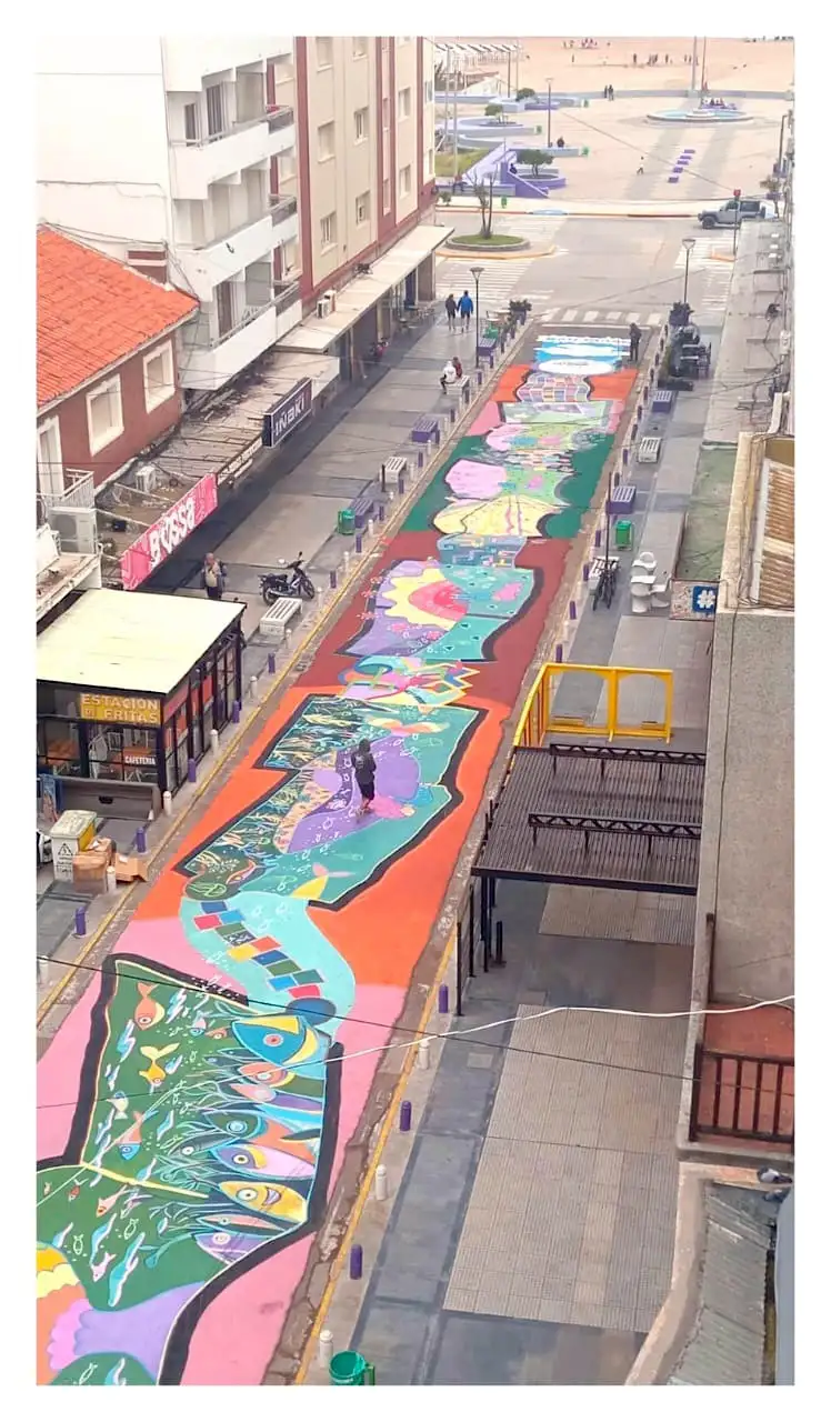 Desde arriba. Una vista de la obra de arte