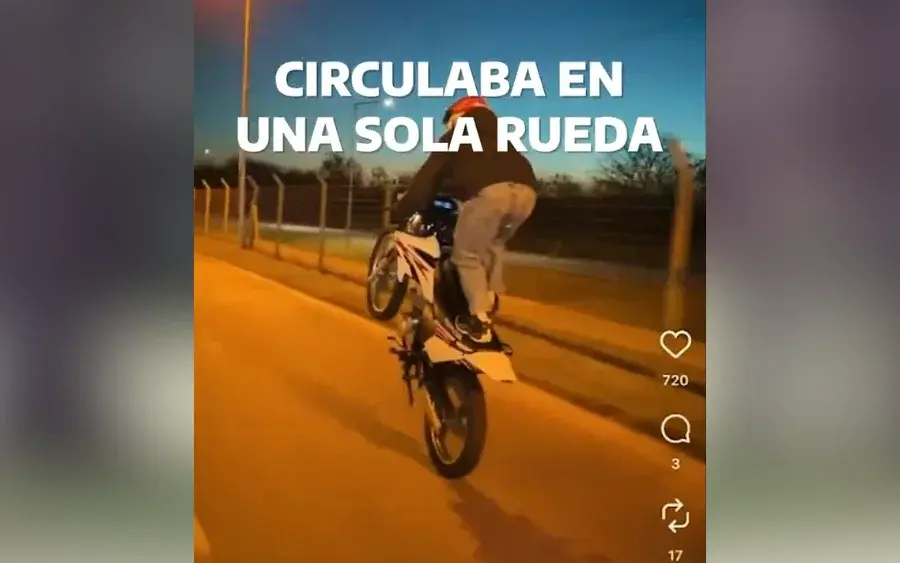 Circulando en una rueda, una de las maniobras imprudentes