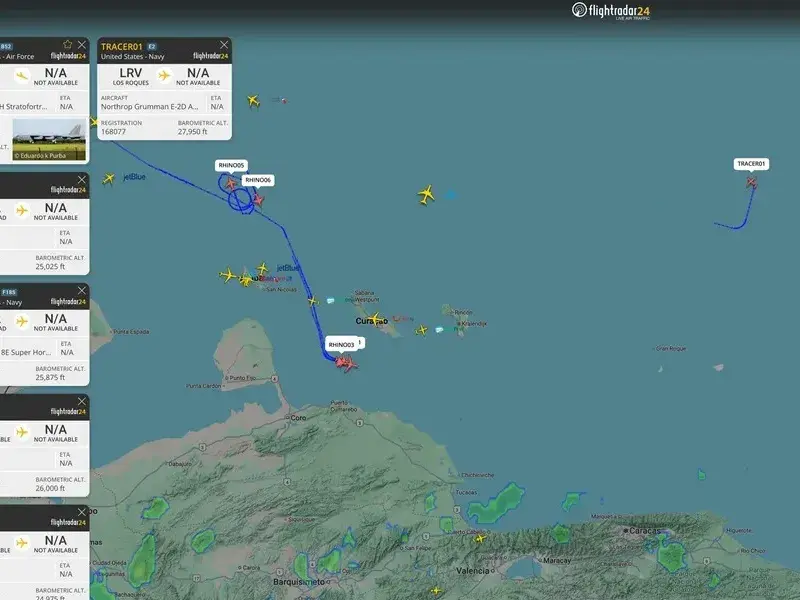 Imagen tomada de la cuenta oficial de X @flightradar24
