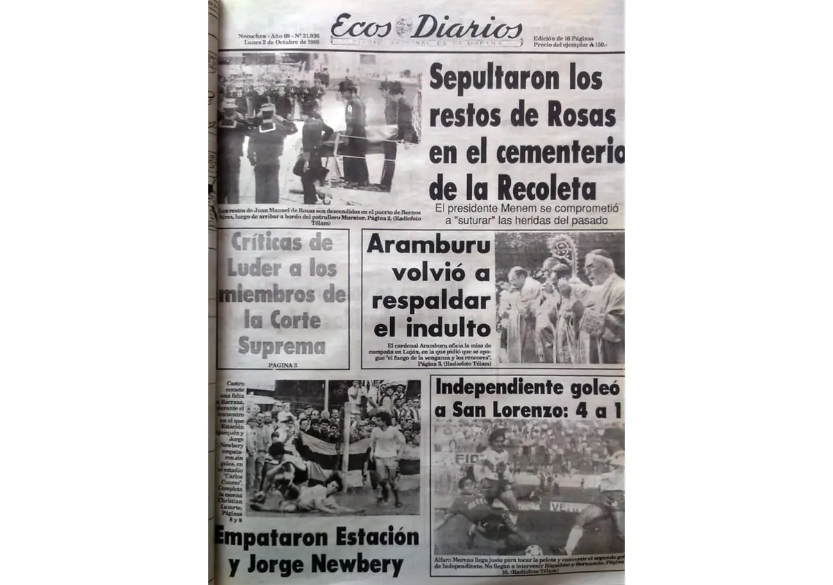 Lunes 2 de octubre de 1989