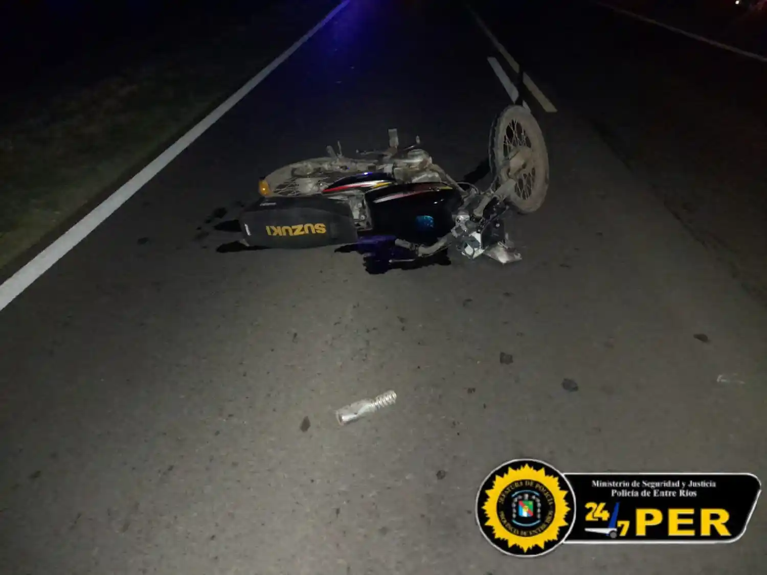 Accidente vial en Ruta 131: un motociclista fue trasladado a un centro médico