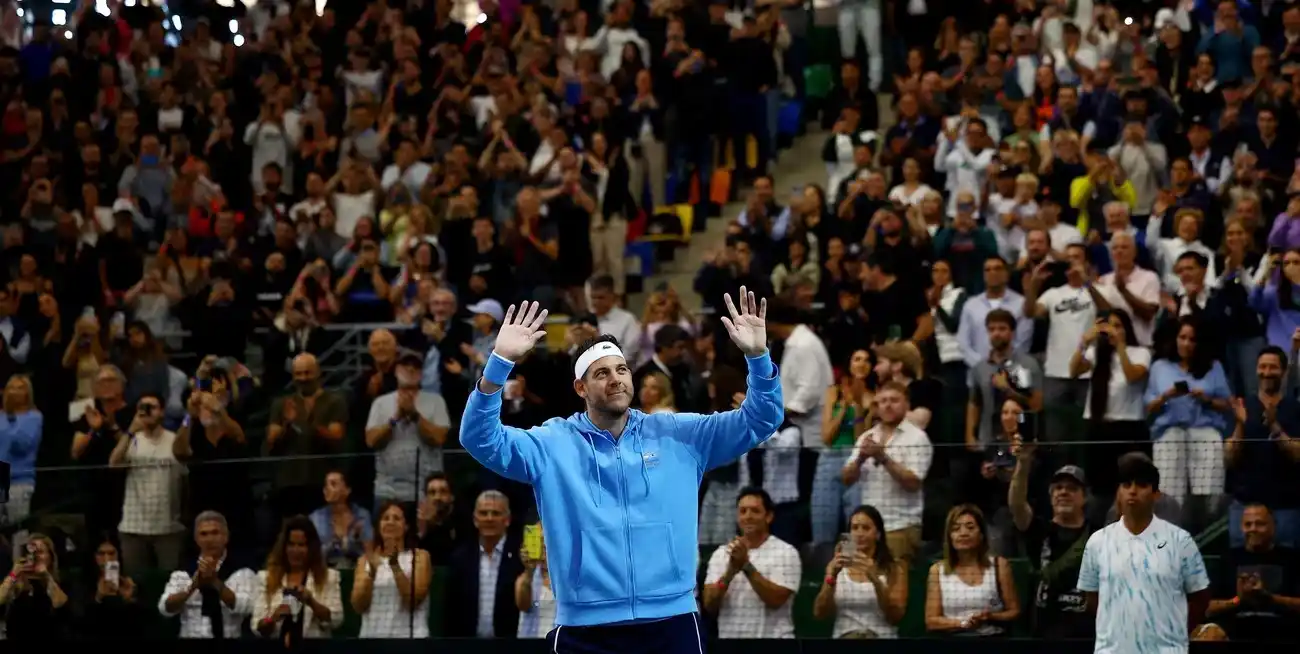 Un Parque Roca repleto para ver a Delpo y Novak. Foto: REUTERS