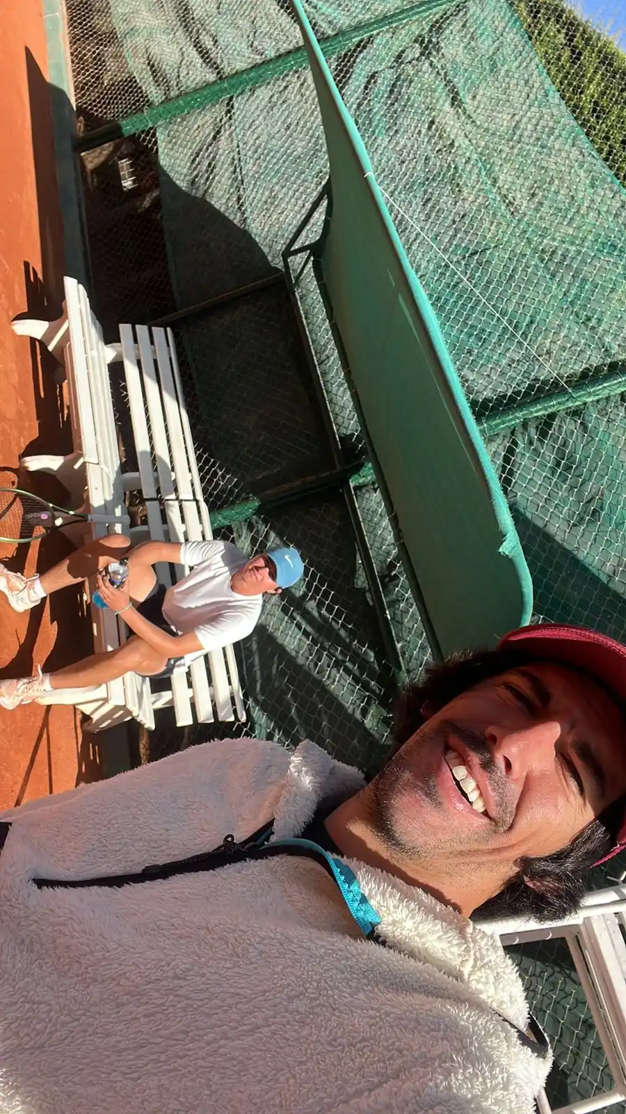 Goity y su entrenador Jerónimo Beber.