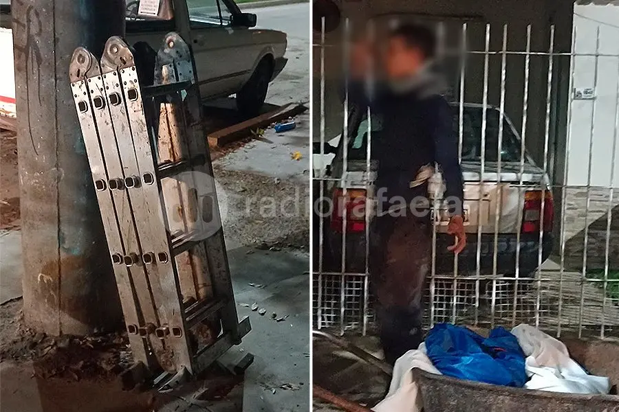 Se habría robado hasta la escalera de una obra en construcción