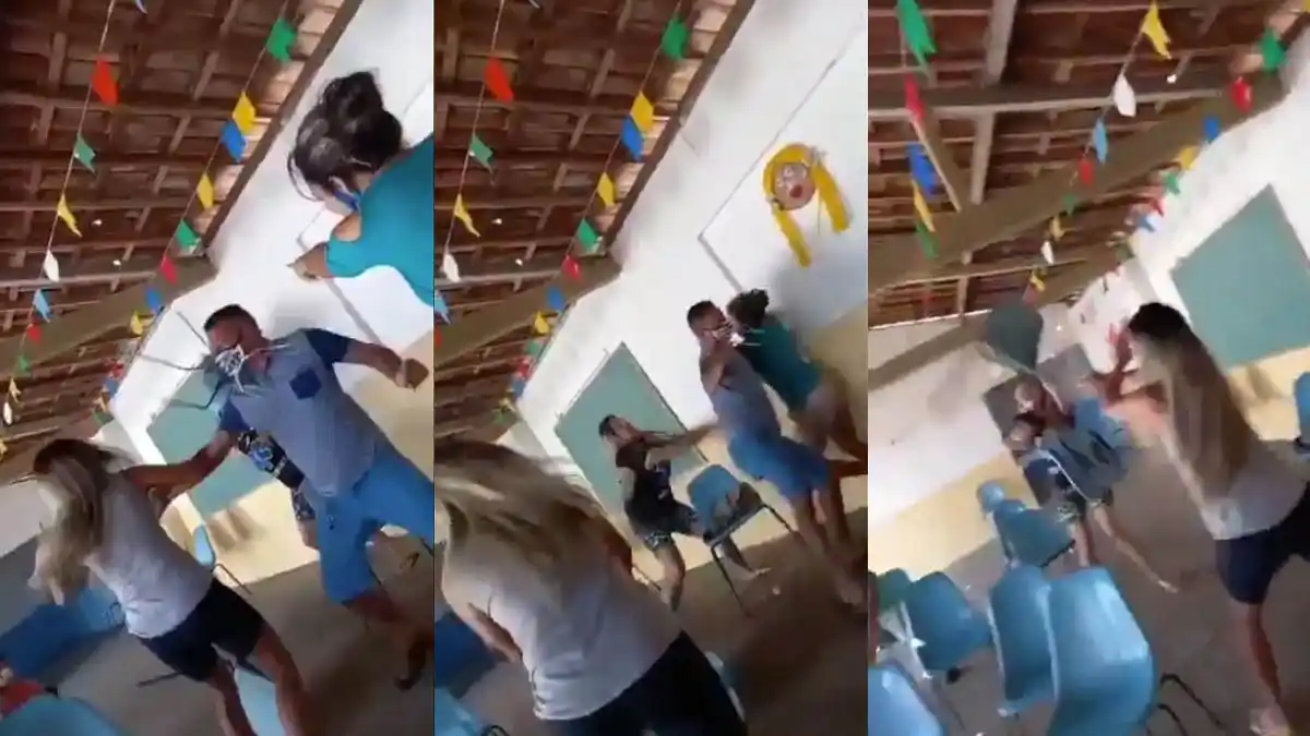 Video: Acompañó a su amante a vacunarse contra el Covid y se topó con su esposa