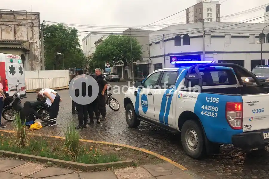 Las motos protagonistas en esta madrugada lluviosa