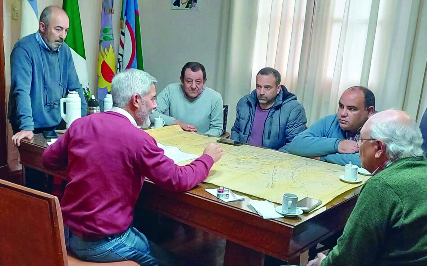 Encuentro. Del intendente Marini con cooperativistas