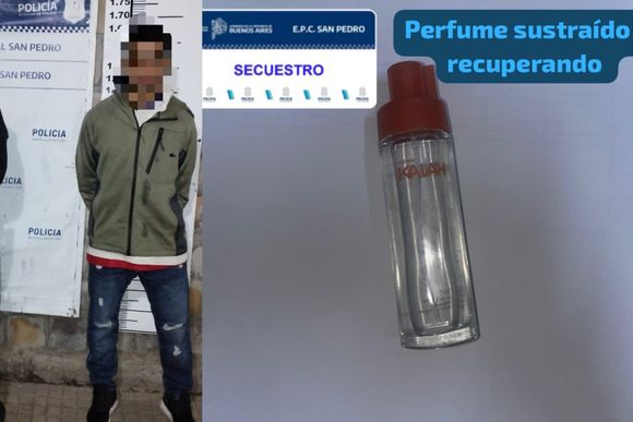 Arrebató un perfume en la vía pública y lo detuvieron