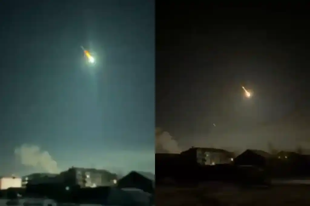 El asteroide apareció en el cielo nocturno