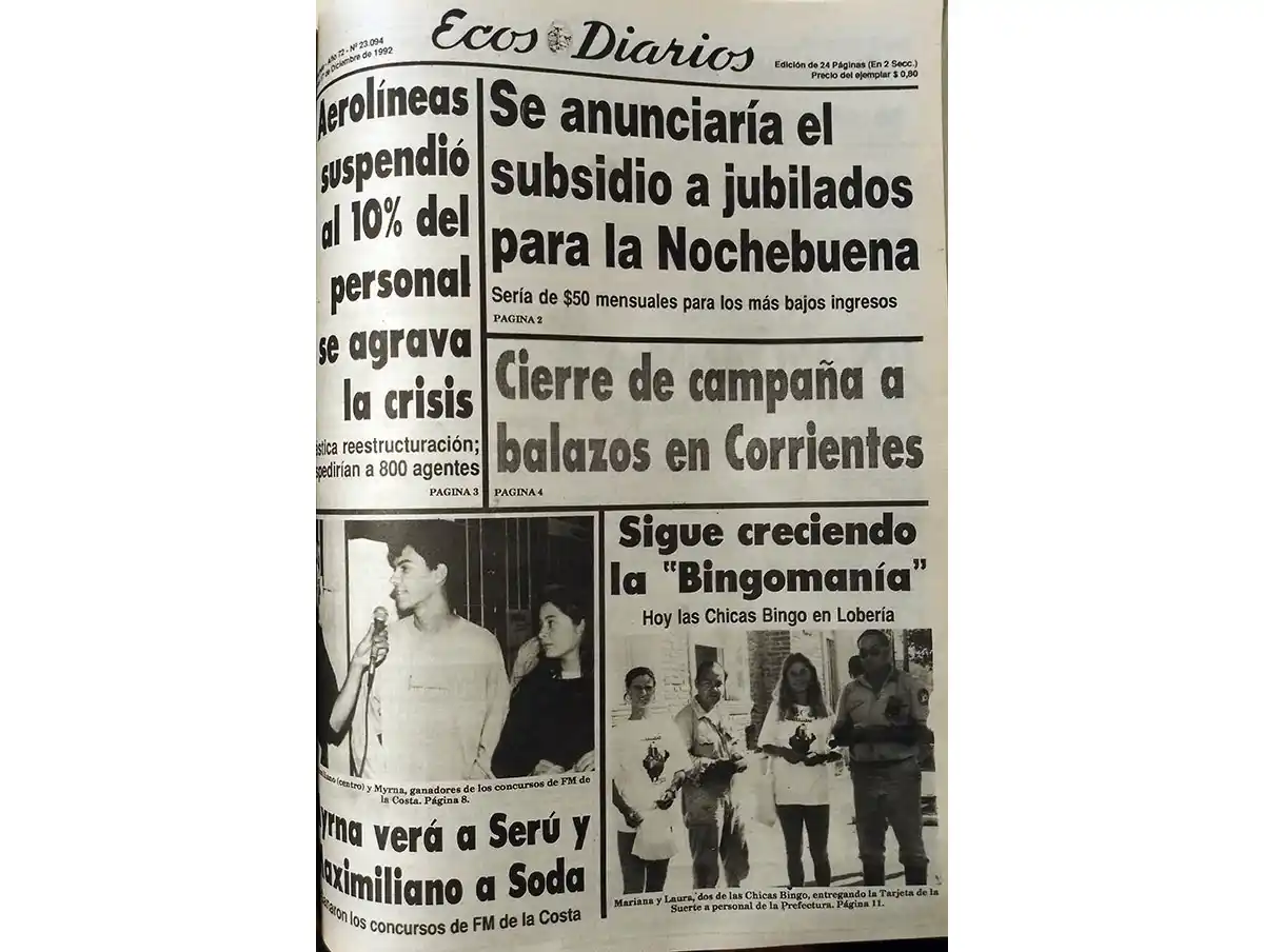 Jueves 17 de diciembre de 1992