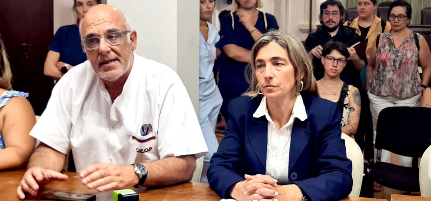 Positivo balance. Es el que hizo Matías Rizzo, en esta foto junto a la presidenta de Cicop Fanny Marino