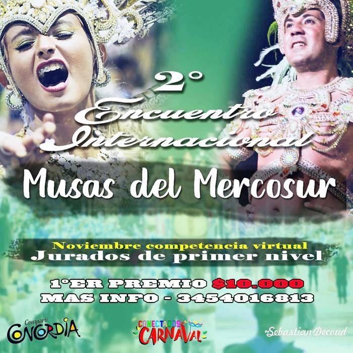 Noviembre es el mes del  2° Encuentro Musas del  Mercosur en Concordia