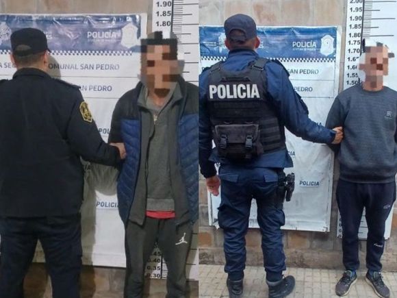 Dos aprehendidos con pedido de captura