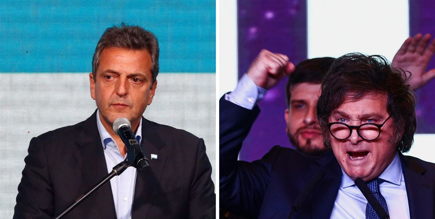 Sergio Massa y Javier Milei se disputarán la presidencia en segunda vuelta