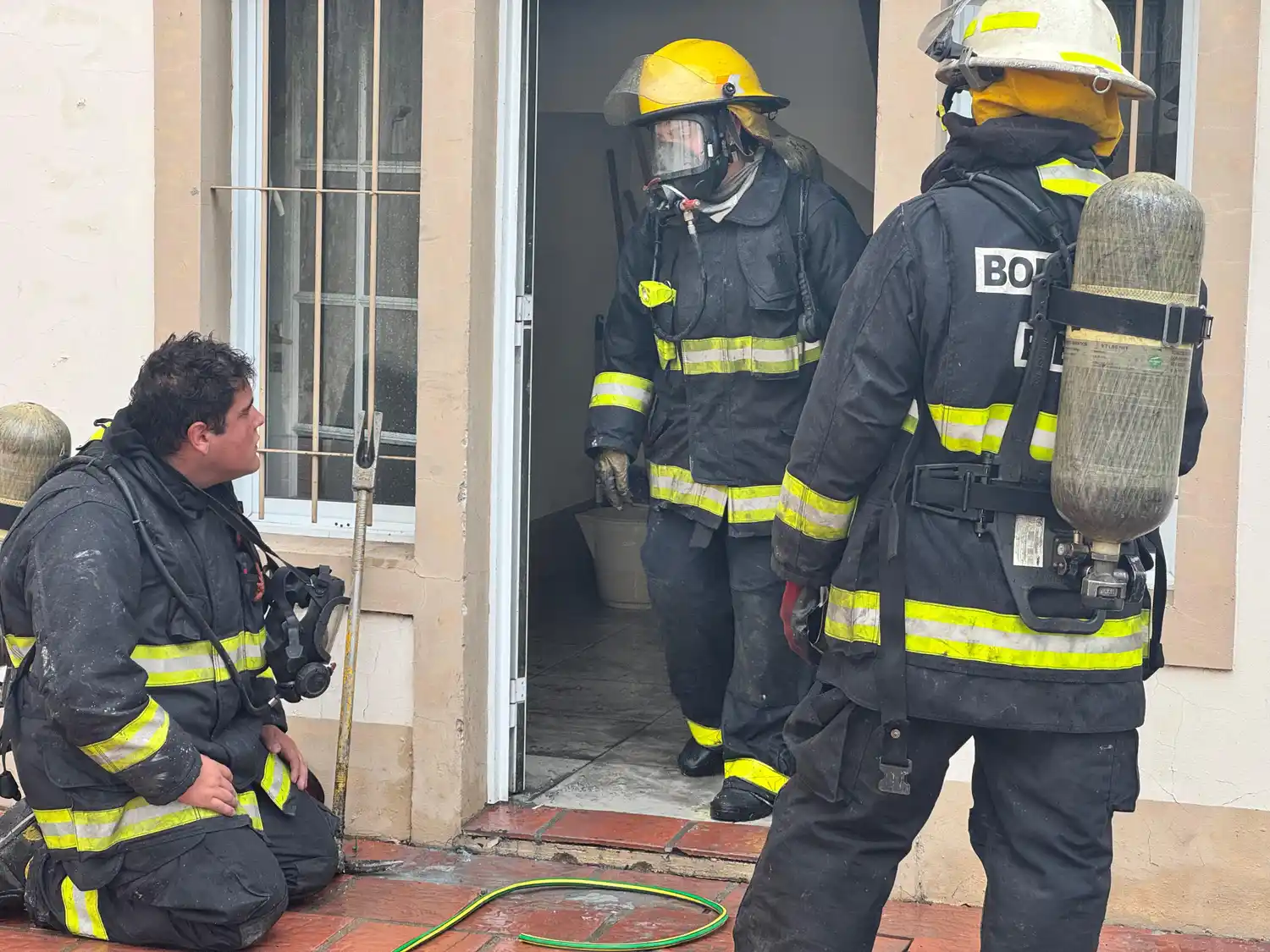 Una dotación del Cuartel Central de Bomberos sofocó el incendio.
