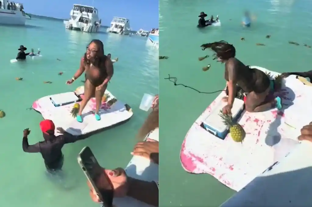 Violenta reacción de una turista