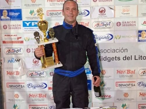 Lucas Torassa, el vencedor en Vila.  Foto: Asoc.Midgets del Litoral.